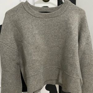 Grey cropped sweater
